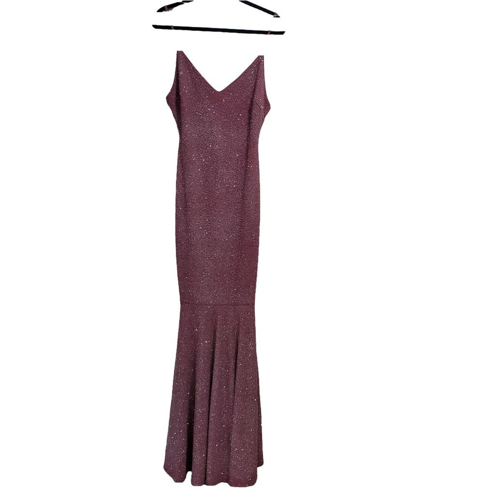 Women's Windsor Purple Glittery Mermaid Dress Size L